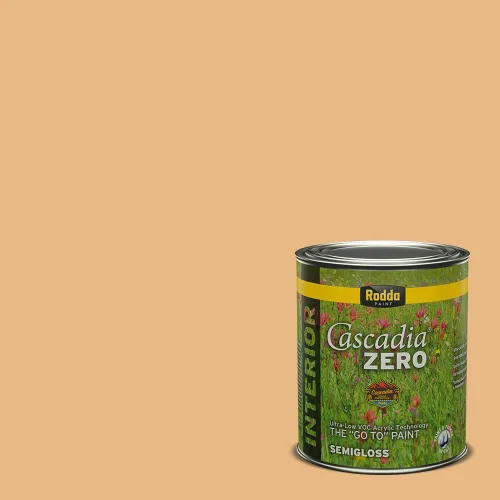 Miniatura 250 de Rodda Paint CASCADIA ZERO - Pintura plana e imprimación para interiores en uno, cuarto de galón, crema de ballet