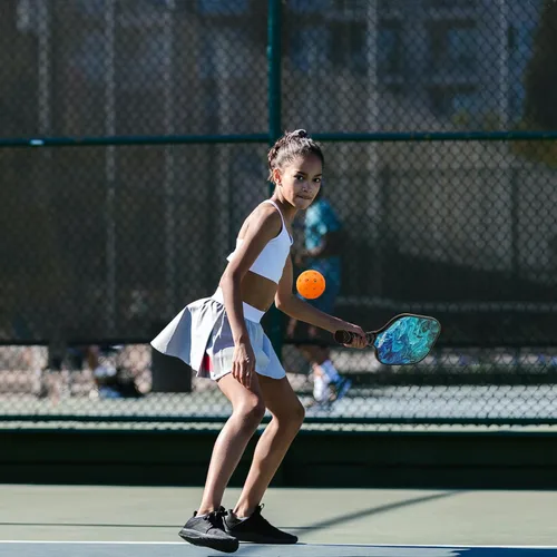 Miniatura 9 de Muka Paquete de 10 bolas de pickleball con bolsa de cordón, bolas de pickleball de 40 agujeros para exteriores