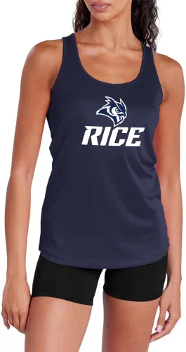 Miniatura 176 de Camiseta deportiva sin mangas oficial de NCAA Collegiate para mujer, con espalda cruzada, colección con logotipo primario