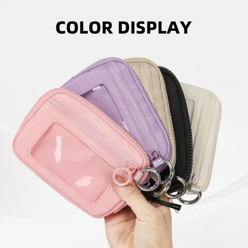 Miniatura 6 de La Cartera Iris con Cremallera y Ranura para Tarjetas con Ventana para Identificación, Monedero para Mujer con Cremallera, Llavero Mini Portátil
