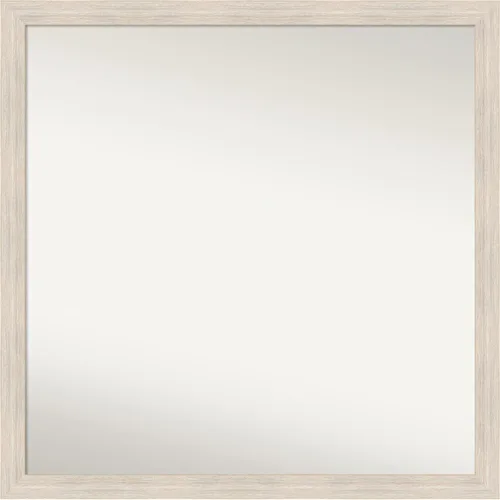 Miniatura 374 de Amanti Art Espejo de baño blanco para sobre el fregadero, 30 x 35 pulgadas, espejo de tocador rectangular estrecho de Eva de oro blanco, marco