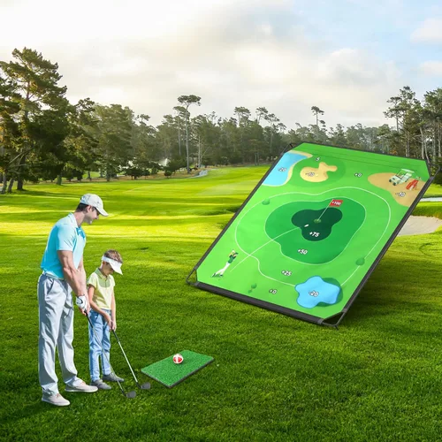 Miniatura 2 de BaiYuan Juego Portátil de Chipping de Golf para Papás y Golfistas Júnior, Diversión en Interiores, Exteriores, Patio Trasero y Césped con 24 Pelotas