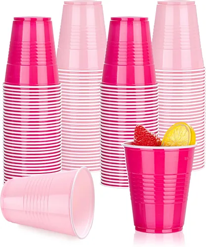 Miniatura 8 de WELLIFE 200 tazas plateadas, vasos de plástico transparente de 9 onzas, copas de vino de plástico desechables, copas de cóctel para fiestas y bodas