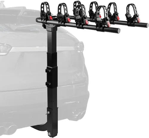 Miniatura 7 de Generic Portabicicletas plegable para 4 bicicletas, soporte de enganche para coches, camiones, SUV, minivans