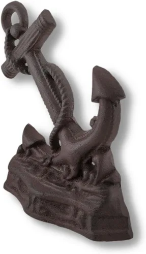 Miniatura 2 de Tope decorativo de hierro fundido con ancla náutica