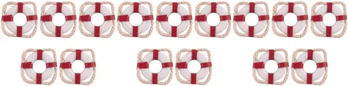TOYANDONA 15 piezas de casa de muñecas mediterránea modelo de pared, decoración náutica, adorno de boya para anillos, mini hogar, salvavidas,
