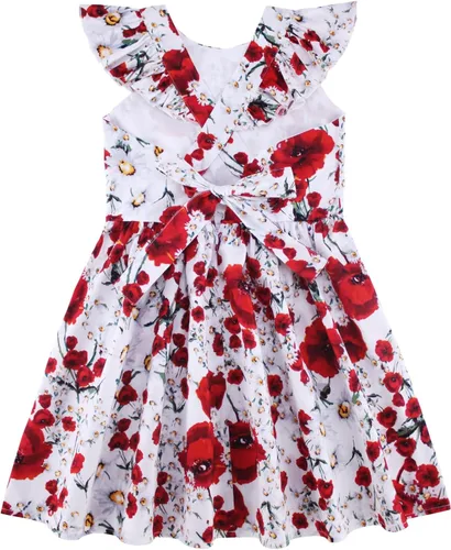 Miniatura 226 de Vestido de verano para niña, de algodón, con diseño floral