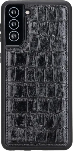 Miniatura 32 de Venito Lucca - Funda de piel compatible con Samsung Galaxy Note 10 (6,3 pulgadas), extra segura, con cubierta trasera acolchada, cocodrilo negro