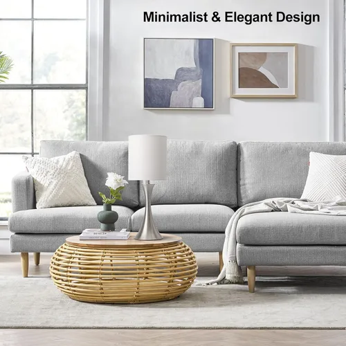 Miniatura 6 de Lámpara de mesa con control táctil, lámpara de cabecera regulable de 3 vías para sala de estar, lámpara de mesa de noche moderna para dormitorio