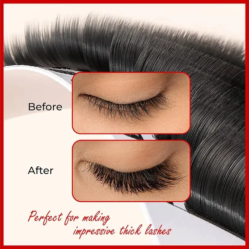 Miniatura 4 de THE LASH SUPPLY Suministros profesionales de extensiones de pestañas clásicas, rizo C/J/LD/D, 0.315-0.787 in de longitud, 0.15/0.20 de grosor