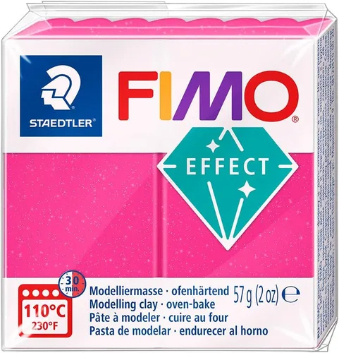 Staedtler Fimo Effect 8020-003 - Arcilla de modelado para horno 56g Cuarzo rubí