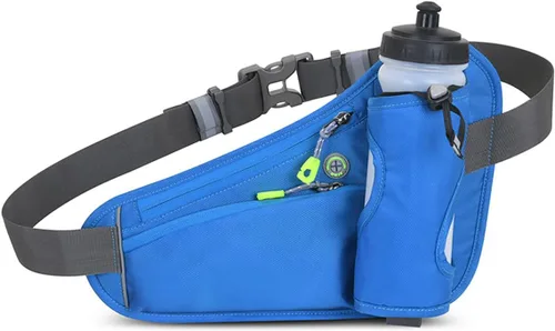 Miniatura 9 de Riñonera impermeable para correr, ciclismo, con soporte para botella de agua, viajes, caminar, escalar, senderismo, deportes al aire libre, con Verde