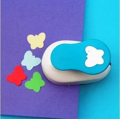 Fascola Perforadora de papel de 5/8 pulgadas, para álbumes de recortes, grabado, corte de niños, perforadora hecha a mano (mariposa 1)