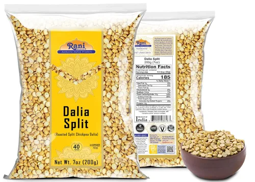 Miniatura 8 de Rani Daliya Split (Garbanzos partidos asados Dalia) 7oz (200g) ~ Todo natural Vegano Origen indio