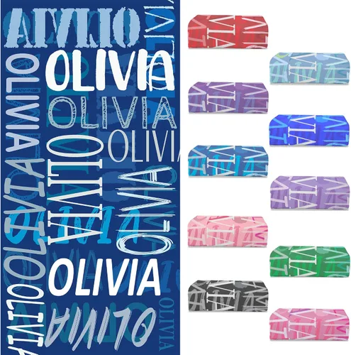 Miniatura 23 de Toallas de playa personalizadas con nombre para niños y adultos, toallas de viaje personalizadas de microfibra para baño y piscina