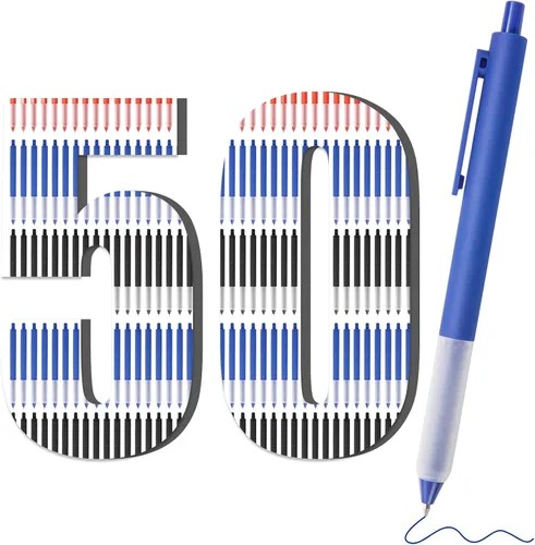 Miniatura 11 de Bolígrafos a Granel, 30 Piezas Bolígrafos Retráctiles de Punta Media (1.0mm) Bolígrafos de Bola para Escritura Suave Regalos para Mujeres y Hombres