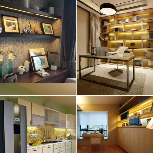 Miniatura 4 de Iluminación regulable debajo del gabinete, barra de luz LED que cambia de temperatura de color, luz diurna a luz blanca cálida, lámpara de control