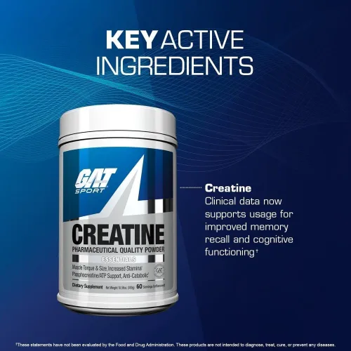 Miniatura 5 de GAT SPORT Polvo de Creatina Monohidrato, 150 Gramos, Fuerza, Salud Cerebral, Apoyo GLP1 Antioxidante, Resistencia, para Hombres y Mujeres