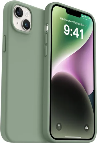 AOTESIER Compatible con iPhone 14 Plus Funda, Silicona de Grado Alimenticio de Cuerpo Completo Resistente al Desgaste, Protección Anticaídas con