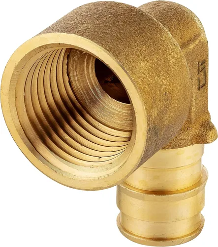 Miniatura 4 de Paquete de 2 accesorios de latón de expansión EFIELD Pex A de 1/2 x 1/2 pulgadas, codo hembra NPT para conexión de tubo Pex-A, ASTM F1960
