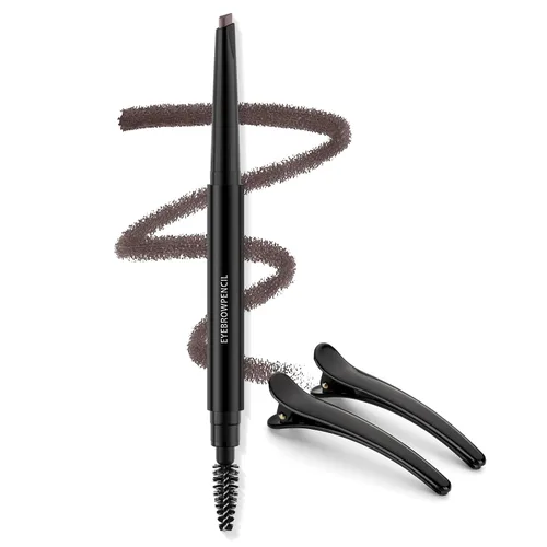 Miniatura 10 de LAVONE Lápiz de cejas – Lápiz de cejas impermeable para maquillaje con punta triangular, cepillo de cejas de doble cara, punta fina, relleno