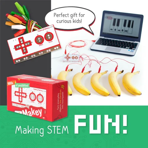 Miniatura 5 de Kit STEM Makey Makey de Joylabz, Kits Científicos Educativos, Miles de Actividades de Ingeniería y Programación de Computadoras, Diversión Práctica