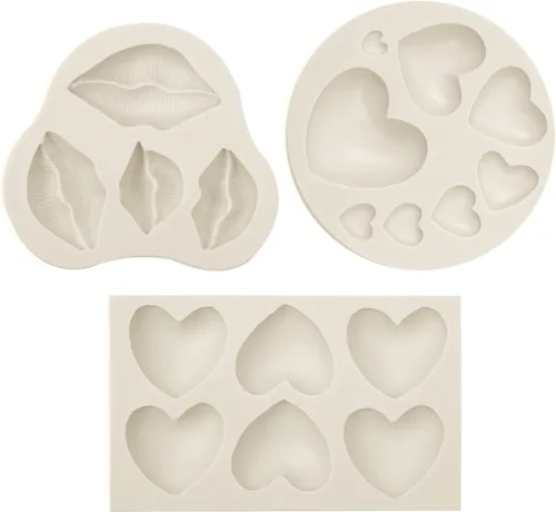 Miniatura 9 de Moldes para fondant en forma de corazón, moldes de silicona de chocolate para decoración de pasteles, tapas de cupcakes, herramientas de horneado