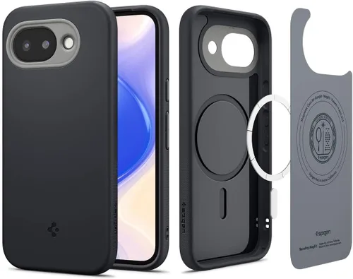 Miniatura 14 de Spigen para Pixel 9a, Funda Nano Pop MagFit (2025) [Compatible con accesorios MagSafe] - Negro y sésamo (2025)