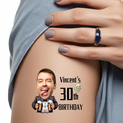 Miniatura 25 de Tatuajes corporales personalizados para despedida de soltera, calcomanías de despedida de soltero, suministros de fiesta con caras divertidas