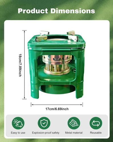 Miniatura 2 de Horno de quemador de picnic para camping, estufa de camping portátil eficiente, estufas de aceite para mochileros, utensilios de cocina, práctica