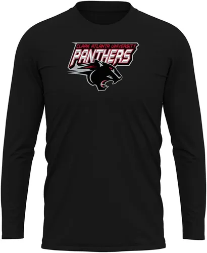 Miniatura 267 de Camisa deportiva de manga larga oficial de la NCAA Collegiate para hombre, colección negra con logotipo primario