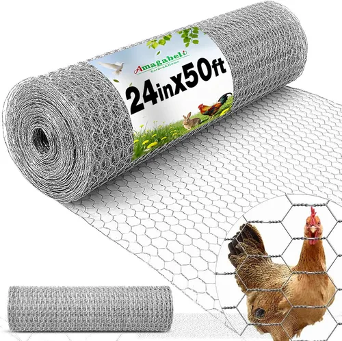 Miniatura 13 de AMAGABELI GARDEN & HOME Tela de Hardware Negra 1 x 1 pulgada 36 pulgadas x 50 pies Rollo de Malla de Alambre Recubierto de PVC Vinilo 16 Calibre