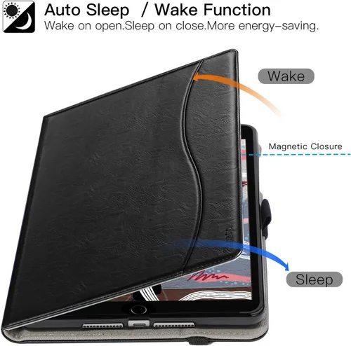 Miniatura 7 de Funda para iPad mini 5 2019/Mini 4 3 2 1 de 7.9 pulgadas, Cubierta Folio de Soporte de Cuero PU Premium con función de encendido y apagado Negro