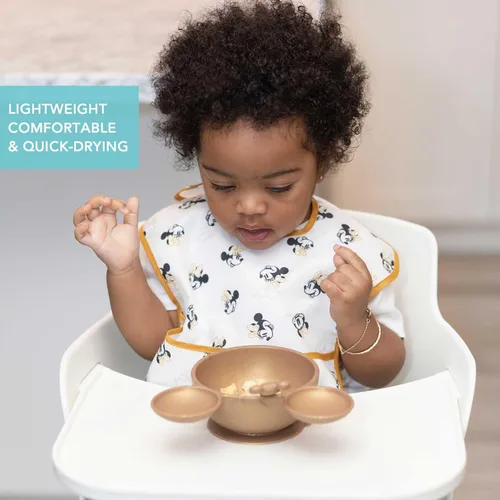 Miniatura 4 de Bumkins Baberos de Disney para niña o niño, SuperBib para bebés y niños pequeños de 6 a 24 meses, imprescindibles para comer, alimentar, destete