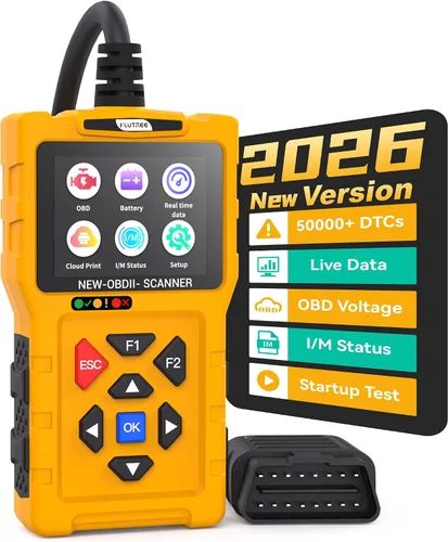 Escáner T600 OBD2 - Compruebe el lector de códigos de luz del motor, lectura y borra códigos de falla, prueba de batería y datos en vivo, más de