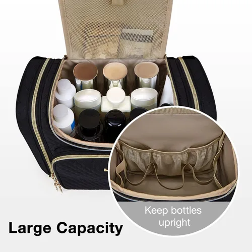 Miniatura 4 de BAGSMART - Estuche de viaje para artículos de aseo personal para mujeres, neceser impermeable para cosméticos y maquillaje, organizador de viaje