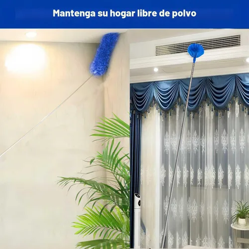 Miniatura 3 de Plumero de telaraña con poste de extensión, kit de plumero de limpieza lavable con 3 cabezales de plumero, plumero de telaraña, cepillo de esquina