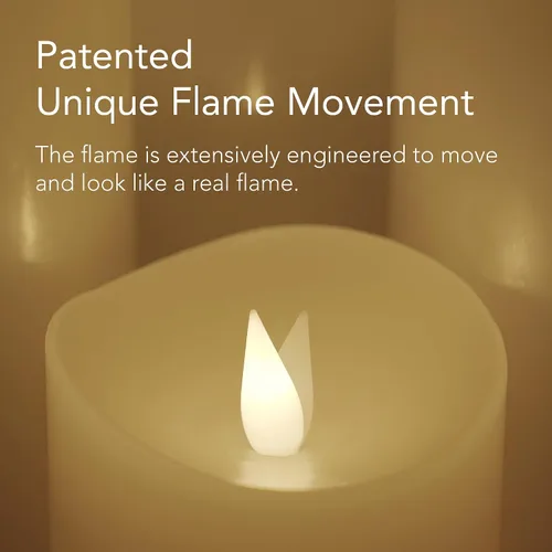 Miniatura 3 de Velas LED sin llama con control remoto, 3 x 7 pulgadas, llama móvil parpadeante 3D, velas que funcionan con pilas en carcasa de cera real para uso
