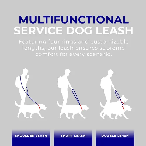 Miniatura 8 de ActiveDogs - Correa manos libres para perro, correa cruzada ajustable de 4 puntos manos libres para movilidad y entrenamiento, cinturón para pasear