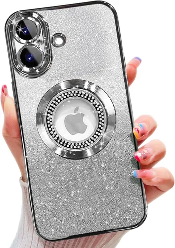 Miniatura 439 de Misscase Funda magnética con purpurina para iPhone 11 compatible con MagSafe, protección completa, delgada, a prueba de golpes, antiarañazos