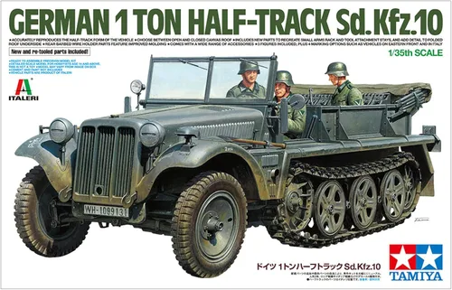 Miniatura 2 de Tamiya Modelos Alemanes 1 Ton Half-Track SD.KFZ.10 Kit