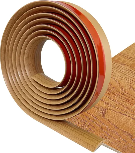 Tira de transición de suelo autoadhesiva para alfombras y pisos, tira de borde de PVC para transición de umbral adecuada para altura de umbral menor