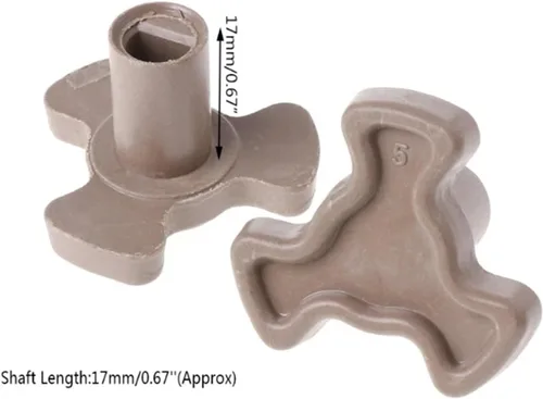 Miniatura 2 de Paquete de 2 ejes de bandeja de acoplador de soporte de rodillo giratorio de microondas de 0.669 in