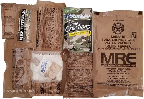Miniatura 4 de Mre 2018 Inspector de fechas de comidas,listo para comer, caja de 12 genuino excedente US Militar.