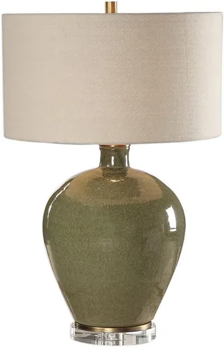 Miniatura 9 de Uttermost Elva Lámpara de mesa de cerámica esmaltada verde esmeralda