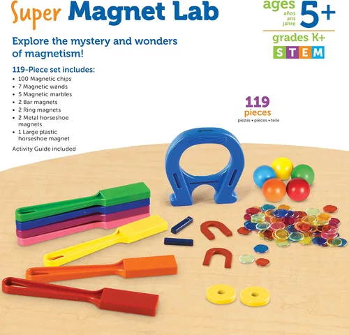 Miniatura 5 de Kit super Magnet Lab de Learning Resources, 124 piezas
