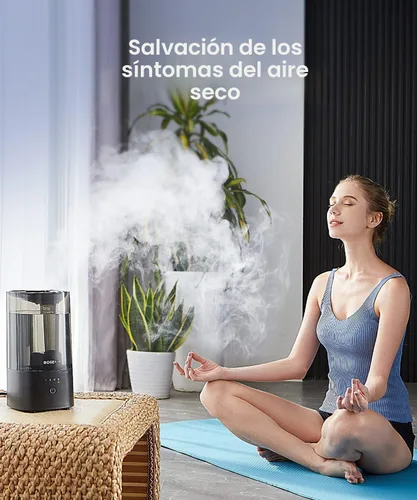 Miniatura 2 de ROSEKM Humidificadores para dormitorio (1.1L), pequeño humidificador de niebla fría para hogar, plantas y guardería de bebé, humidificador