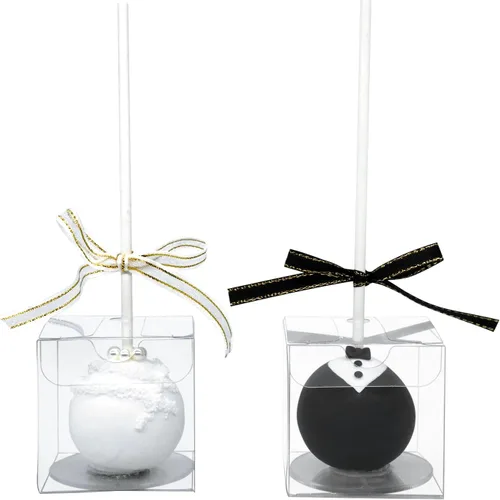 XINHPKGG 50 cajas de regalo transparentes de 2 x 2 x 2 pulgadas, cajas transparentes para tartas con agujero superior, caja de macarrón, caja de