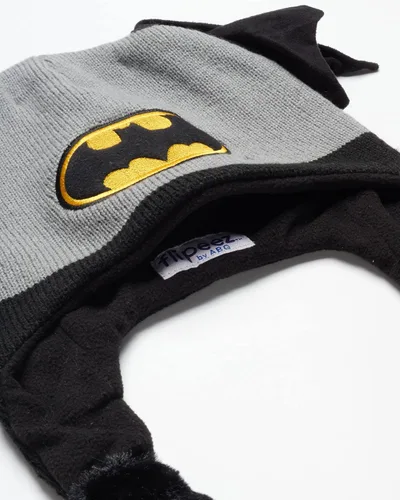 Miniatura 3 de DC Comics Flipeez - Gorro de invierno de Batman para niños, con forro polar 3D, con solapa para las orejas (Edad 4-7)