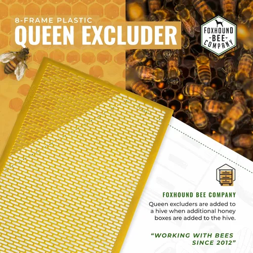 Miniatura 2 de Excluidor de plástico de 8 marcos para mantener a la reina separada de las cajas de miel en una colmena de abejas, paquete de 4
